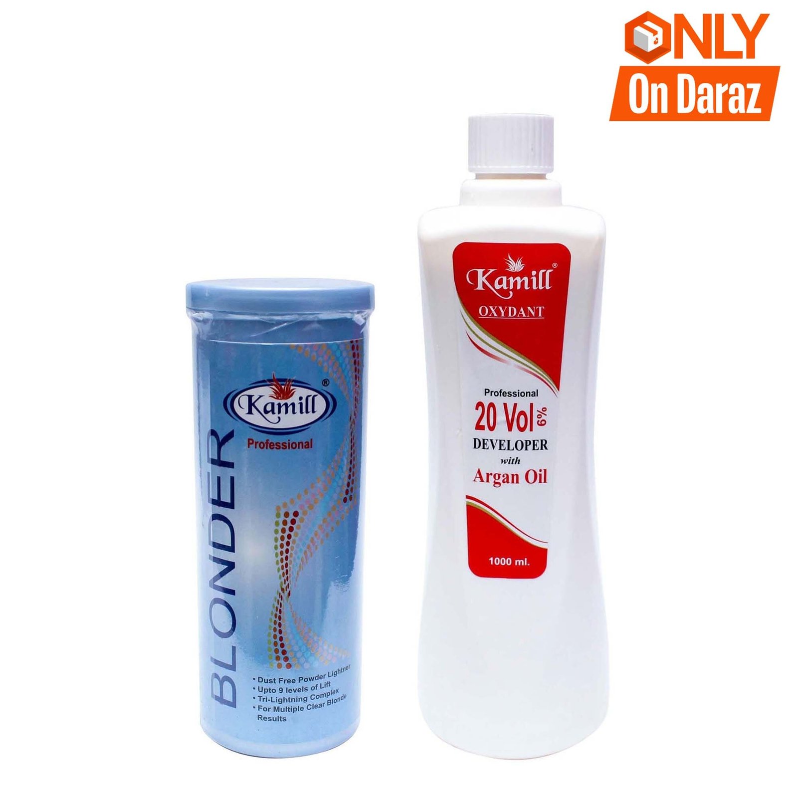 20 Kamill Professional Blonder + 20 Vol 6% Hair Developer 400Gm+1000Ml - Image 1