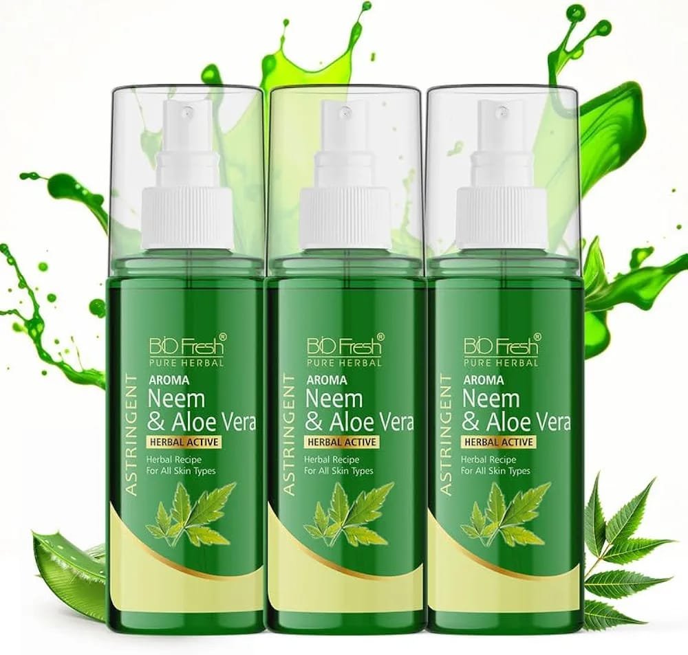 4 BIOFRESH HERBALS Neem & Aloe Vera Astringent – 100ml - Image 1
