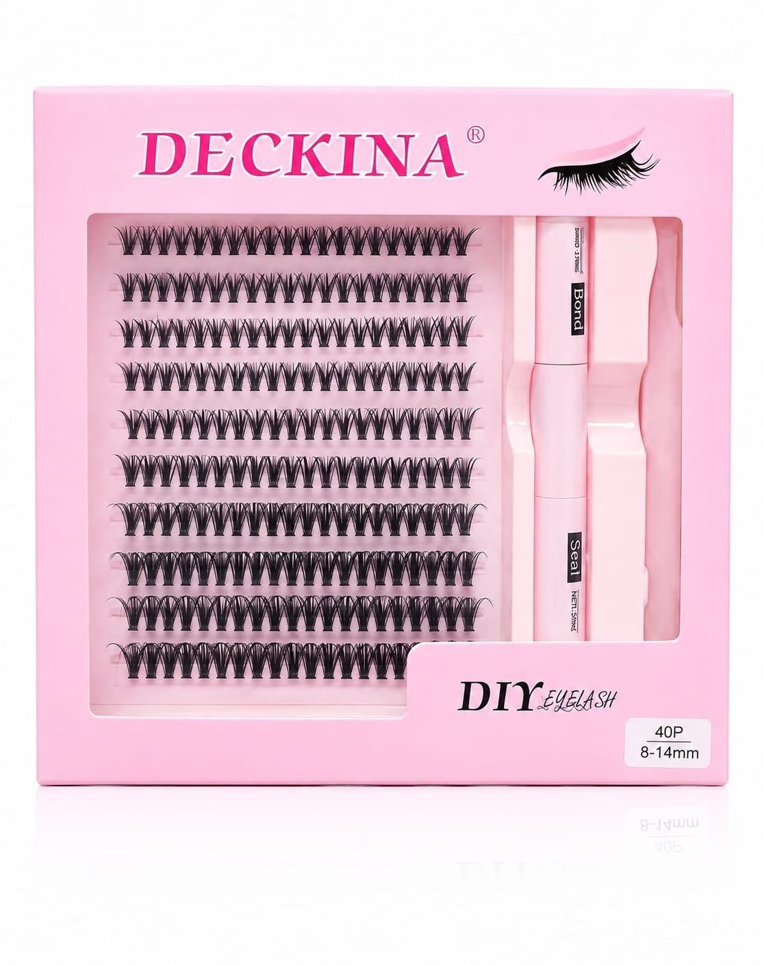 40 Deckina Cluster Eyelash Mix Size Set – 8mm to 14mm - Image 1