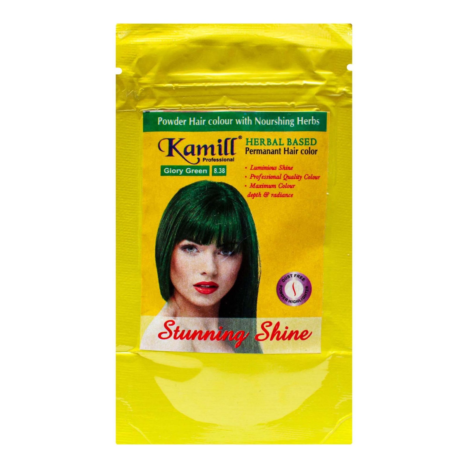black Kamill 8.38 Glory Green Pouch Hair Color 25Gm - Image 1