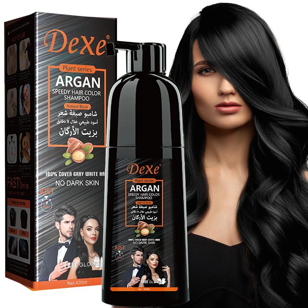 dexe Natural Herbal Formula • Fast-Acting Hair Colour • Long-Lasting Black Finish - Image 1