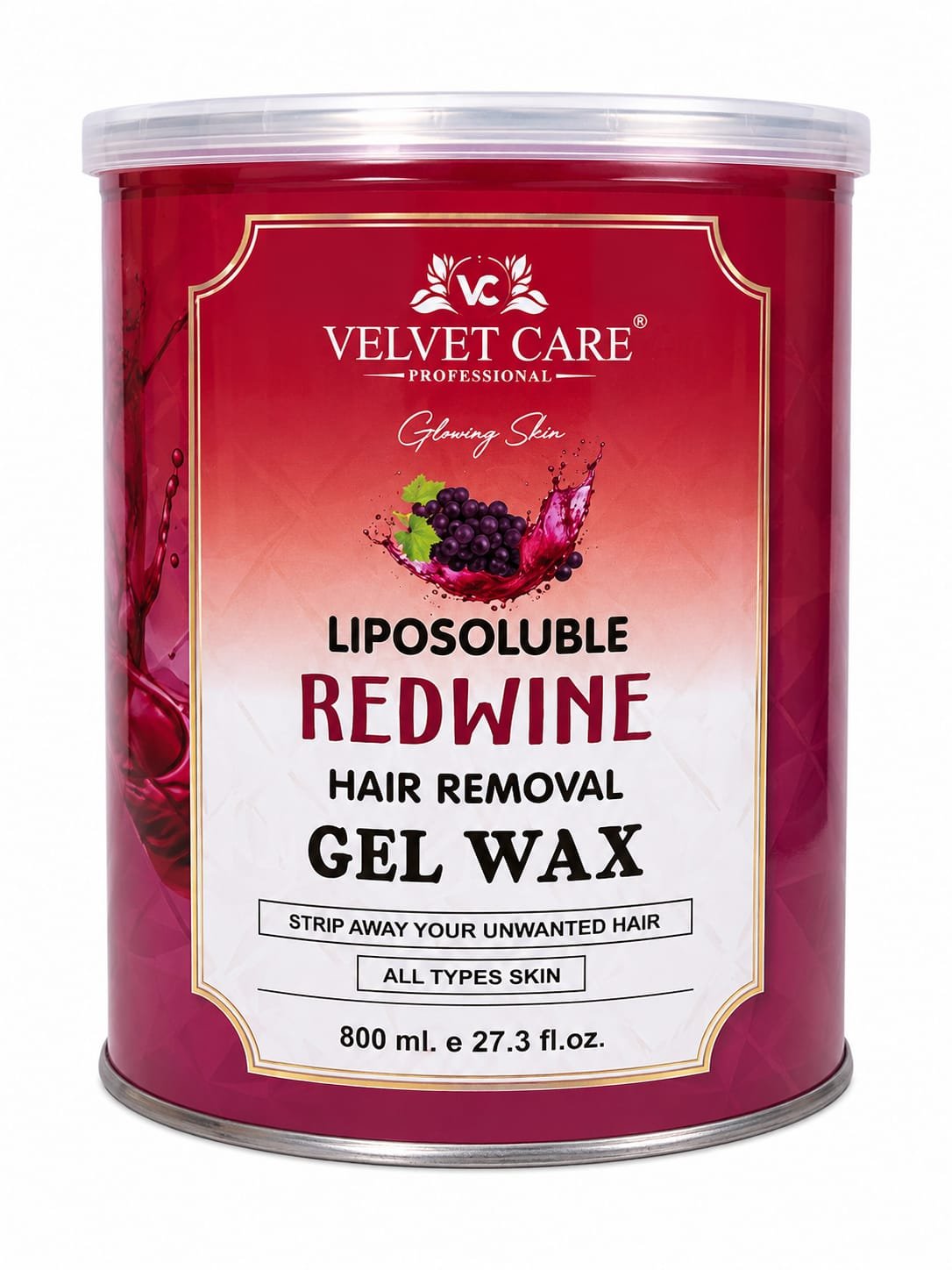 gel wax Velvet Care Liposoluble Red Wine Hair Removal Gel Wa - Image 1
