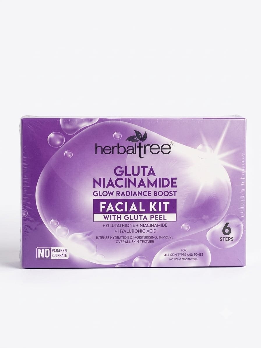 glow 34 Herbal Tree Gluta Niacinamide Glow Radiance Boost Facial Kit - Image 1