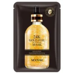 24K Gold Foil Hyaluronic Mooyam Facial Sheet Mask, Hydrating Face Masks, Mositurising, Soothing, Beauty Mask for All Skin Types Pack of 1*25ml