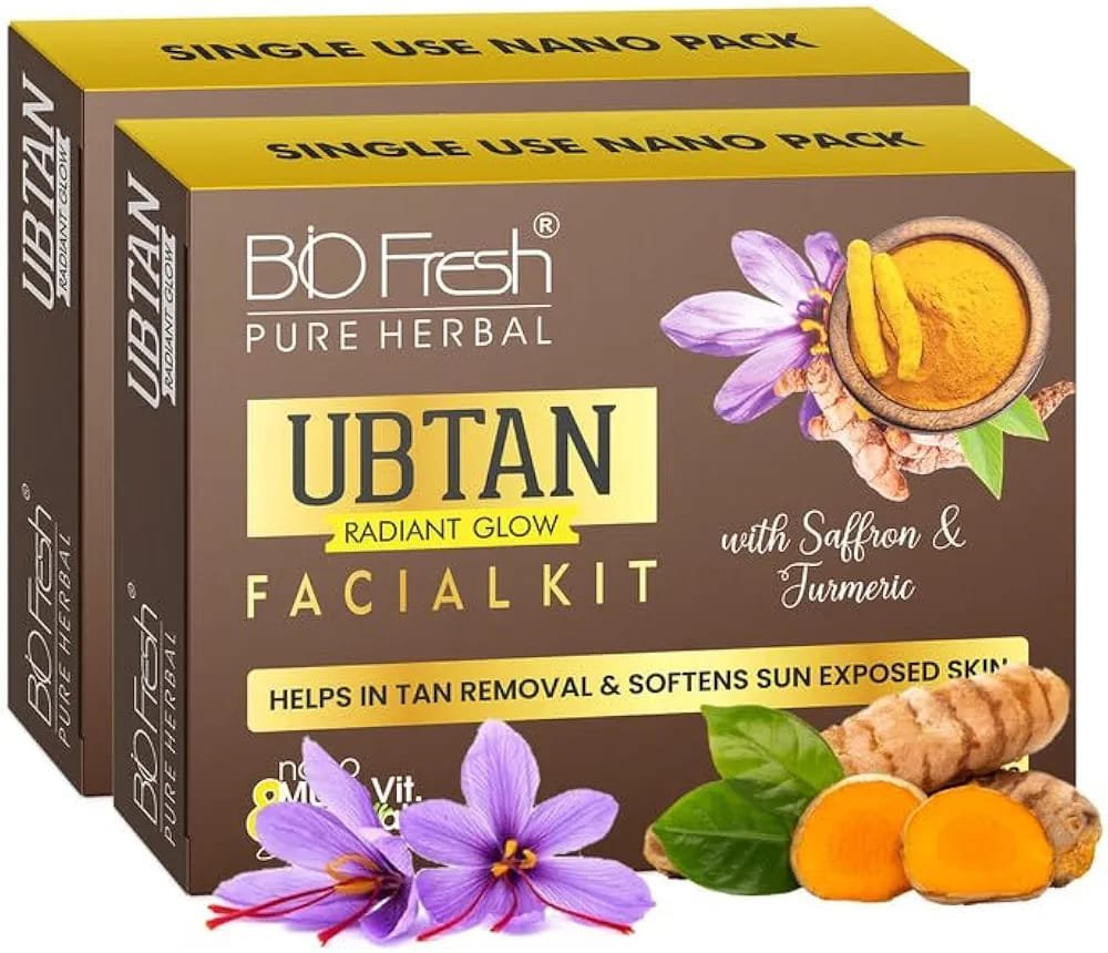 hh BIOFRESH HERBALS Ubtan Facial Kit – 46g | 5-Step Facial Care - Image 1
