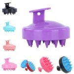 Head Scalp Shampoo Massage Brush with Soft Silicone Bristles Multicolor