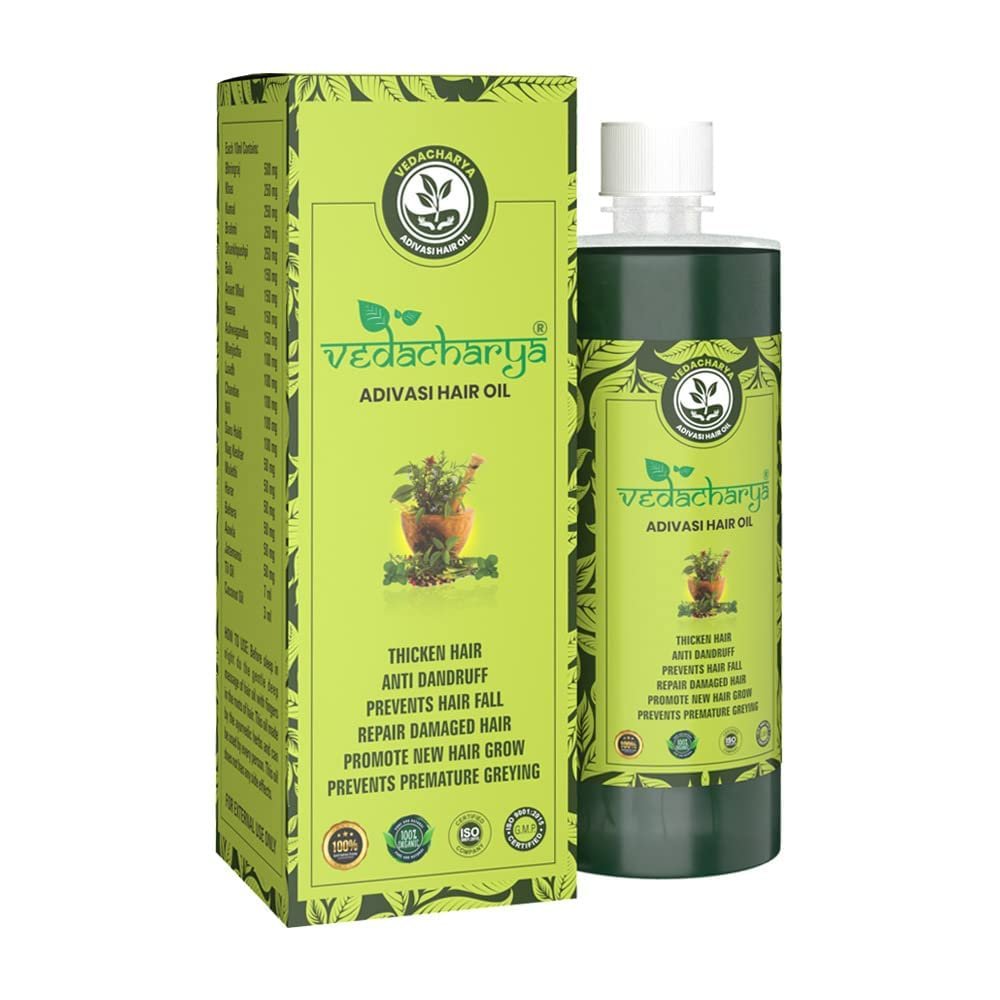 veda Vedacharya Adivasi Herbal Hair Oil – 500ml - Image 1